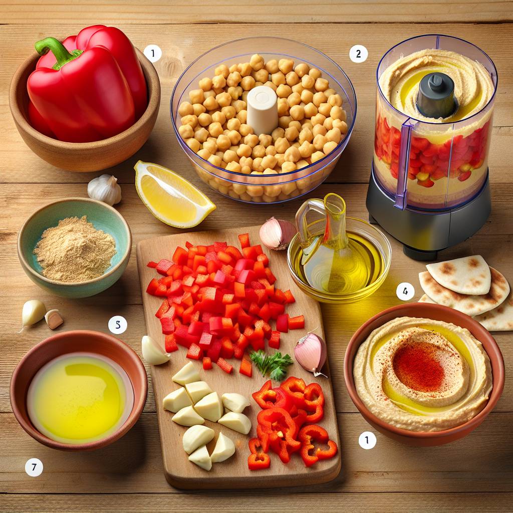 Kırmızı Biberli Hummus Sos tarifi