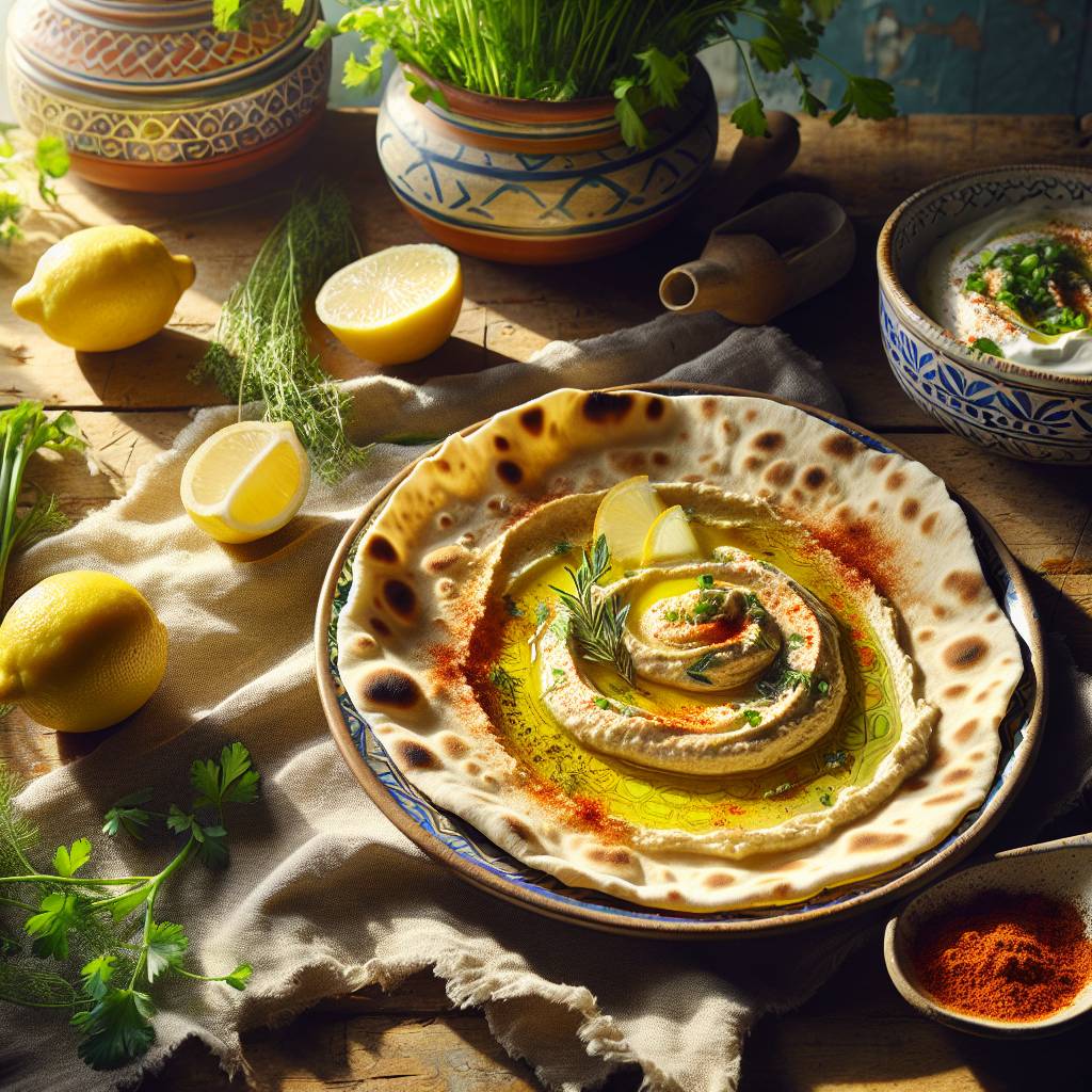 Lavaş ve Yoğurtlu Humus Dip tarifi